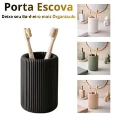 Porta Escova de Dente Premium | Organizador de Banheiro Moderno | Decoração Elegante | Envio Hoje