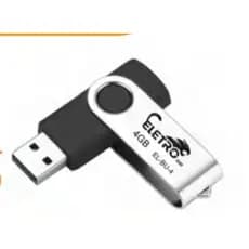 KIT 10 Pendrive Eletromex EL-BU4/al-u-4  pc notebook usb cor preto liso
