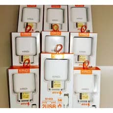 kit 10/6 Carregador KAIDI 2 Entradas USB KD-607 12w 2.4A
