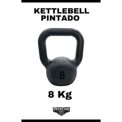 Kettlebell Pintado 8 Kg – Peso Academia Treino em Casa e Musculação Cross Fit Funcional CrossFit