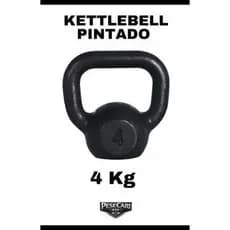 Kettlebell Pintado 4 Kg – Peso Academia Treino em Casa e Musculação Cross Fit Funcional CrossFit