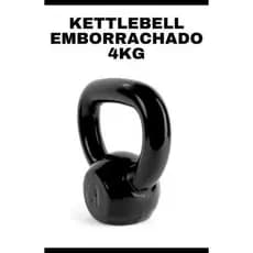 Kettlebell Emborrachado 4kg - Durabilidade e Versatilidade para Treinos em Casa