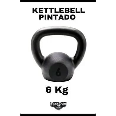 Kettlebell Pintado 6 Kg – Peso Academia Treino em Casa e Musculação Cross Fit Funcional CrossFit
