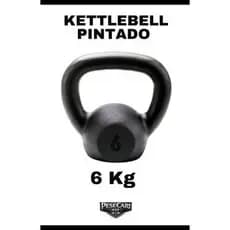 Kettlebell Pintado 6 Kg – Peso Academia Treino em Casa e Musculação Cross Fit Funcional CrossFit