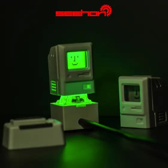 「 SEEHON Oficial STORE 」 Nostalgic Mini Macintosh Teclas Classic Retro MAC Designer Hat Chapéu Mecânico FC Teclados Mecânicos Cute keycap