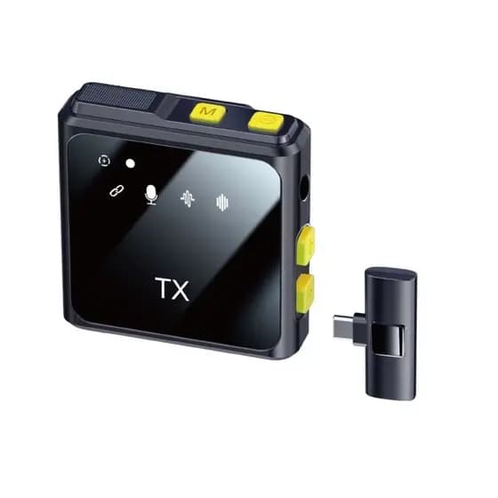 Microfone Lapela Sem Fio Profissional Wireless Lightning ou typec