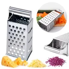 Ralador 4 Faces Inox Alça Prático Queijos Legumes Cozinha IDEA