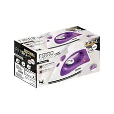 Ferro Passar Roupa Vapor 1500W Alta Potencia Eficiente Roxo Azul Domestico