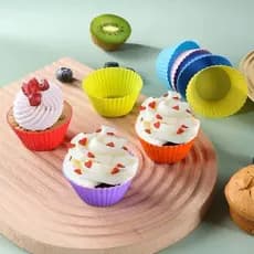 Kit Silicone 12 Peças Formas Assar Macarons Gelatina Pudim Sobremesas Sortidas