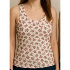 Regata feminina. Blusa feminina floral D’laforet
