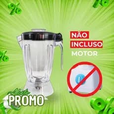 Copo de Liquidificador serve p Mondial Eletronic inox Cristal L65, L66, L67, L70, L74