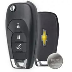 Chave Canivete Carcaça Chevrolet/Gm Onix Camaro Spin Prisma 2018-2024 3 Botões + Bateria