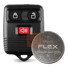 Capa Controle Remoto Alarme Ford 3 Botões Ranger Com Bateria