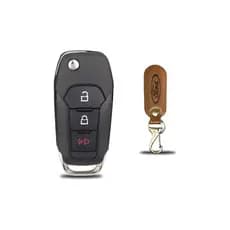 Chave Canivete Chaveiro Marrom Ford Ranger Focus Fiesta 3 Botões