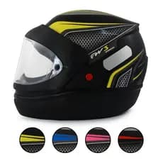 Capacete Moto Integral FW3 Automatic San Marino Viseira Cristal Forro Preto