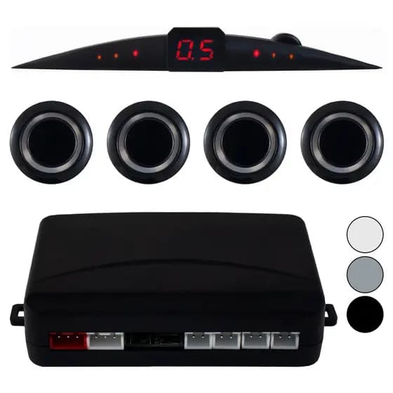 Sensor Estacionamento Ré 4 Pontos Positron PS220 Universal Traseiro Display Led Kit