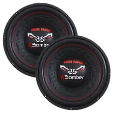 Kit 2 Peças Subwoofer 12 Polegadas Bomber 600w Rms Bicho Papão 4 Ohms Bobina Simples 1200w Rms Par 2400w Pico