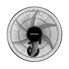 Ventilador Parede Ventisol Steel 50cm 200W Preto 6 Pás Oscilação Horizontal Regulagem Inclinação Bivolt