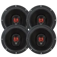 Kit 4 Alto Falantes 6 Pol Bomber 220w Rms BBR6 Triaxial 440w Rms Pico 2 Pares Carcaça Plástica