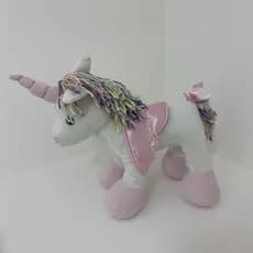 Unicornio De Pelúcia 37cm Asas Rosa