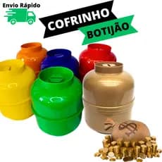 Cofrinho Botijão 17cm Cofre De Plástico Grande Para Moedas Notas Para Economia Criança e Adultos