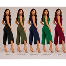 macacão pantacur moda feminina  larguinho regata saruel  moda feminina