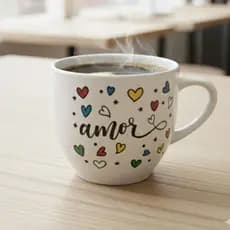 Caneca Xícara Personalizada 170ml em Porcelana | Ideal para Café, Chá e Brindes