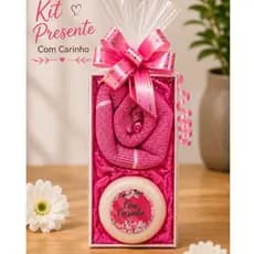 Kit Presente Uma Toalhinha + Um Sabonete Natura 90g lembrancinha para todas as ocasiões