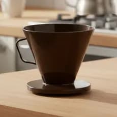 Porta Filtro de Café Plástico Marrom N°103 Coador Resistente Compatível Melitta