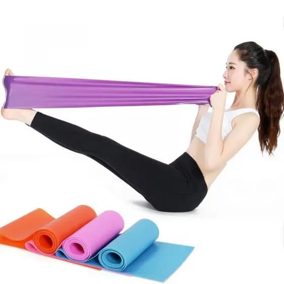 Kit 2 Faixas Elástica Pilates Fisioterapia Yoga Alongamento Genérica fisioterapia Yoga Academia Pilates Faixa Elástica