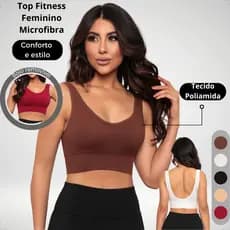 Top Com Bojo Esportivo Fitness Academia Yoga Ciclismo