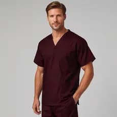 CAMISA PIJAMA CIRÚRGICO SCRUB MASCULINO OXFORD