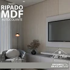 Revestimento Ripado Painel Placa Decorativa MDF 45x11cm Kit até C/50 Unidades