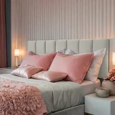 KIT 5 Peças Cabeceira de Cama Solteiro Modular Estofada