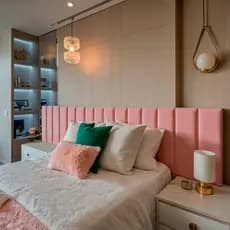 Kit 7 Peças Cabeceira Estofada para Cama Box Casal Modular