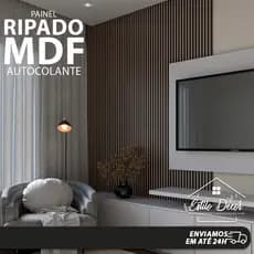 Kit até 20 Placas Revestimento Ripado Adesivo em MDF de Alta Qualidade