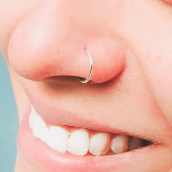 Piercing nariz argola em prata pura 925