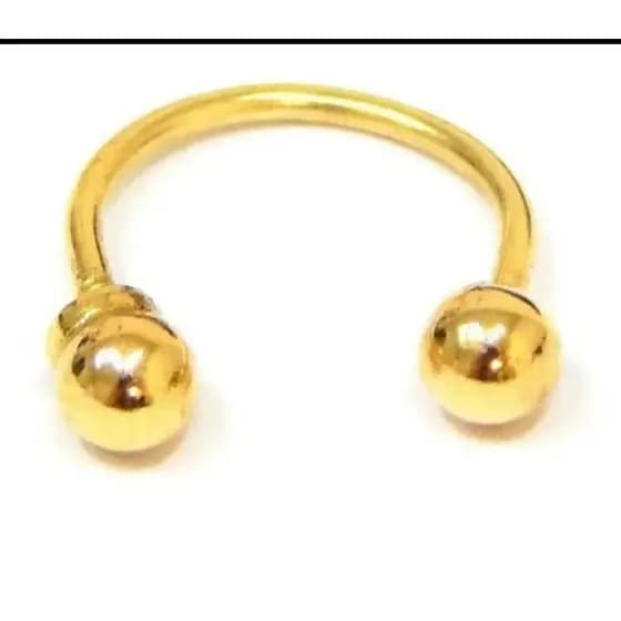 Piercing ferradura bolinha Hélix em ouro 18 k