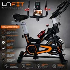 Bicicleta Ergométrica Profissional Spinning LN5000 LNFIT 150kg Bike Indoor Fitness Academia Casa