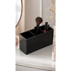 Porta Pincel de Maquiagem Simples - Organizador de Maquiagem em Acrílico Preto