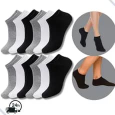 KIT 6 pares de meias soquete cano Curto unissex masculino e Feminino