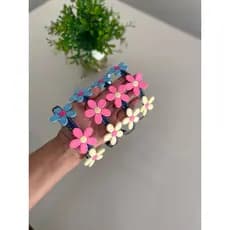 Tiara Infantil Floral Colorida | Tiara de Cabelo Menina com Flores | Acessório Infantil Delicado
