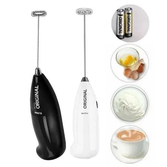 02 Batedor Mini Misturador Elétricos para Bebidas Leite Café Clara de Ovo