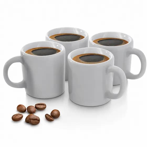 Kit 4 Xícaras Canecas Café Expresso 70ml Cerâmica | Sortidas Cerâmica Regina Premium Mantém Quente Cantinho Mesa Posta