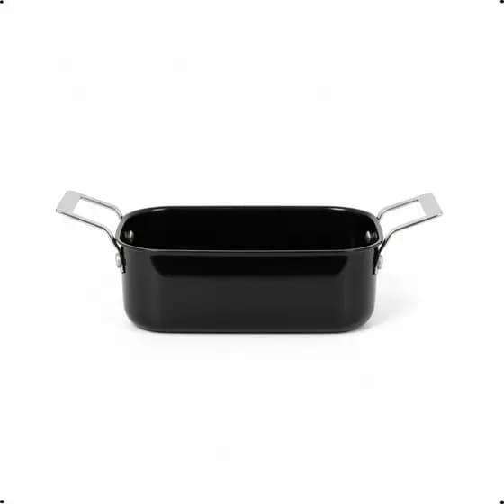 Mini Caçarola Quadrada de Servir Preta 14cm
