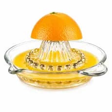 Lindo Espremedor de Frutas Laranja Limão Vidro Grosso 14cm | Extrator Manual Tradicional Resistente Fazer Suco Natural