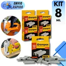 KIT 2 MIL A 8 MIL GRAMPOS 8MM OU 10MM TAPECEIRO GRAMPEADOR PROFISSIONAL GALVANIZADOS PARA MARCENARIA