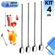 COLHER DE SUCO 30,5CM BAILARINA INOX MULTIUSO PARA DRINKS BEBIDAS E CHÁ JARRA MULTIUSO PARA COPO GRANDE