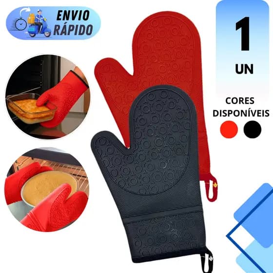 LUVA DE SILICONE FOGÃO COZINHA FORNO ALTA QUALIDADE TEMPERATURA