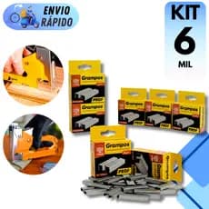 KIT 2 MIL A 6 MIL GRAMPOS 8MM 10MM GALVANIZADOS PARA GRAMPEADOR DE TAPEÇARIA PROFISSIONAL TAPECEIRO